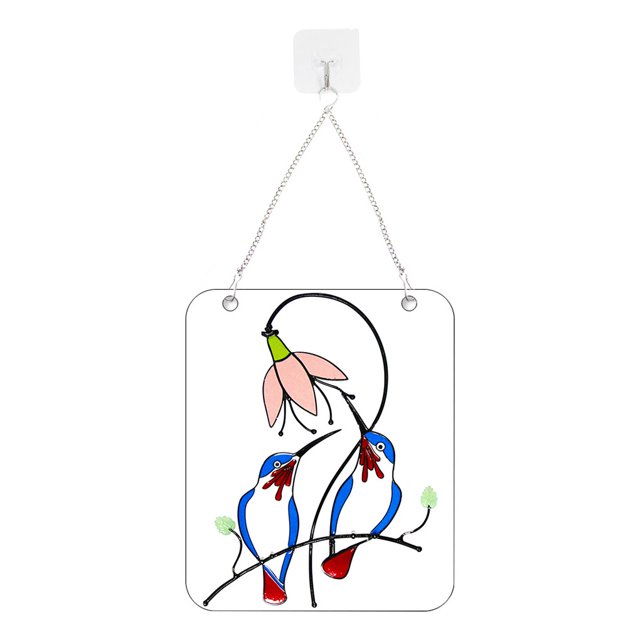 Atrapasoles para ventana Toystoory colgante acrílico 2 pájaros azules