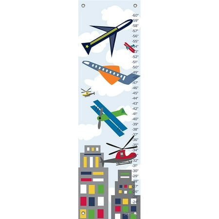 - Oopsy Daisy - Growth Chart Air Transportation 12x42 By Stacy Amoo-Mensah