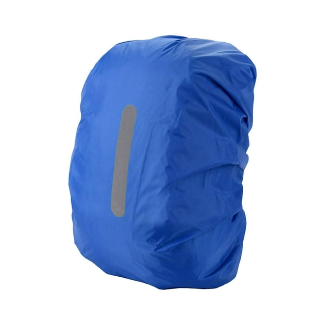Cubierta de lluvia para mochila con tira reflectante 30-40L para actividades al aire libre Amplia aplicación Resistente a los arañazos Impermeable Mul Azul Sunnimix Funda Mochila