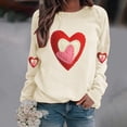 thumbnail image 4 of Sweatshirt for Women Perfect For Daily Wear or Loungewear! The Best Choice for Valentine's DayL Beige Valentine's Day Sweatshirt, 4 of 4