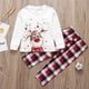 thumbnail image 3 of Conjunto de pijamas familiares navideños 2023, ropa de dormir para niños adultos, conjuntos de pijamas familiares de 2 piezas, camisetas de ciervo + pantalones, ropa familiar a juego para Navidad, 3 of 4