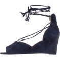 thumbnail image 3 of Womens Adrienne Vittadini Marcey Wedge Sandals - Navy Blue, 3 of 6