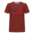 thumbnail image 4 of Mens Shirts under $5.00 Independence Day Printing Short Sleeve Round Neck Shirts for Men Pullover Men's T-Shirt Shirts for Men Red XXXXL, 4 of 5
