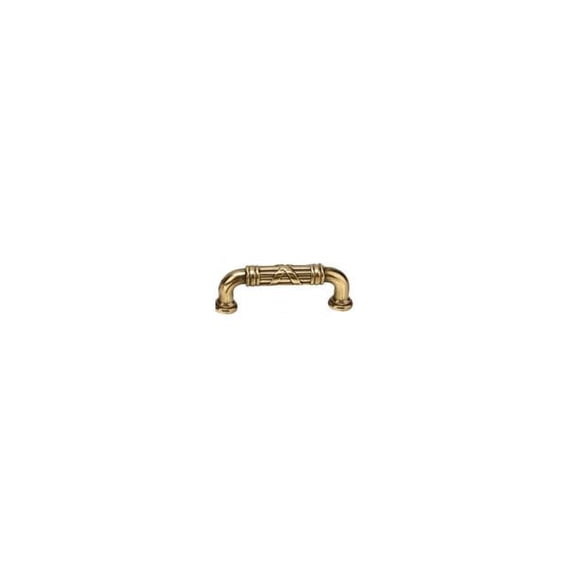 6 in. Fixed Cabinet Pull for Estate Center to Center Ribbon & Reed, French Antique Brass