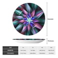 thumbnail image 2 of Yiaed Colored Abstract Print Bone China Decorative Plate Ceramic Dinner Plates Art Crafts with Display Stand-10in, 2 of 6