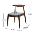 thumbnail image 2 of Harper & Bright Designs Minimalist Wood Dining Set for 4, 5 Pieces Rectangular Small Space Table Set with 4 Upholstered Chairs for Kitchen, Light Gray,Walnut, 2 of 20