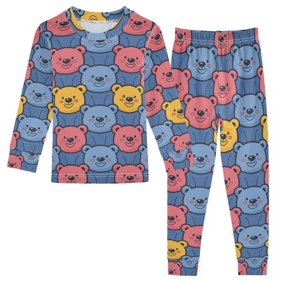joogoo Cute Bears 2 Piece Long Sleeve Tee and Pants Cotton Pajama Set 5Y