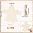 thumbnail image 2 of 20Pcs 7" Wood Wooden Cutouts DIY Unfinished Wood Crafts with Hemp Rope Blank Predrilled Pendant Hanging Ornaments, 2 of 7