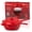 Red, variant on Granitestone ZUKA Ceramic Pan, 12 Inch Ceramic Deep Frying Pan Set with Steamer, Large Saute Pan with Lid, Everyday Skillet, Non Toxic Pans for Cooking, Nonstick, Induction Oven & Dishwasher Safe