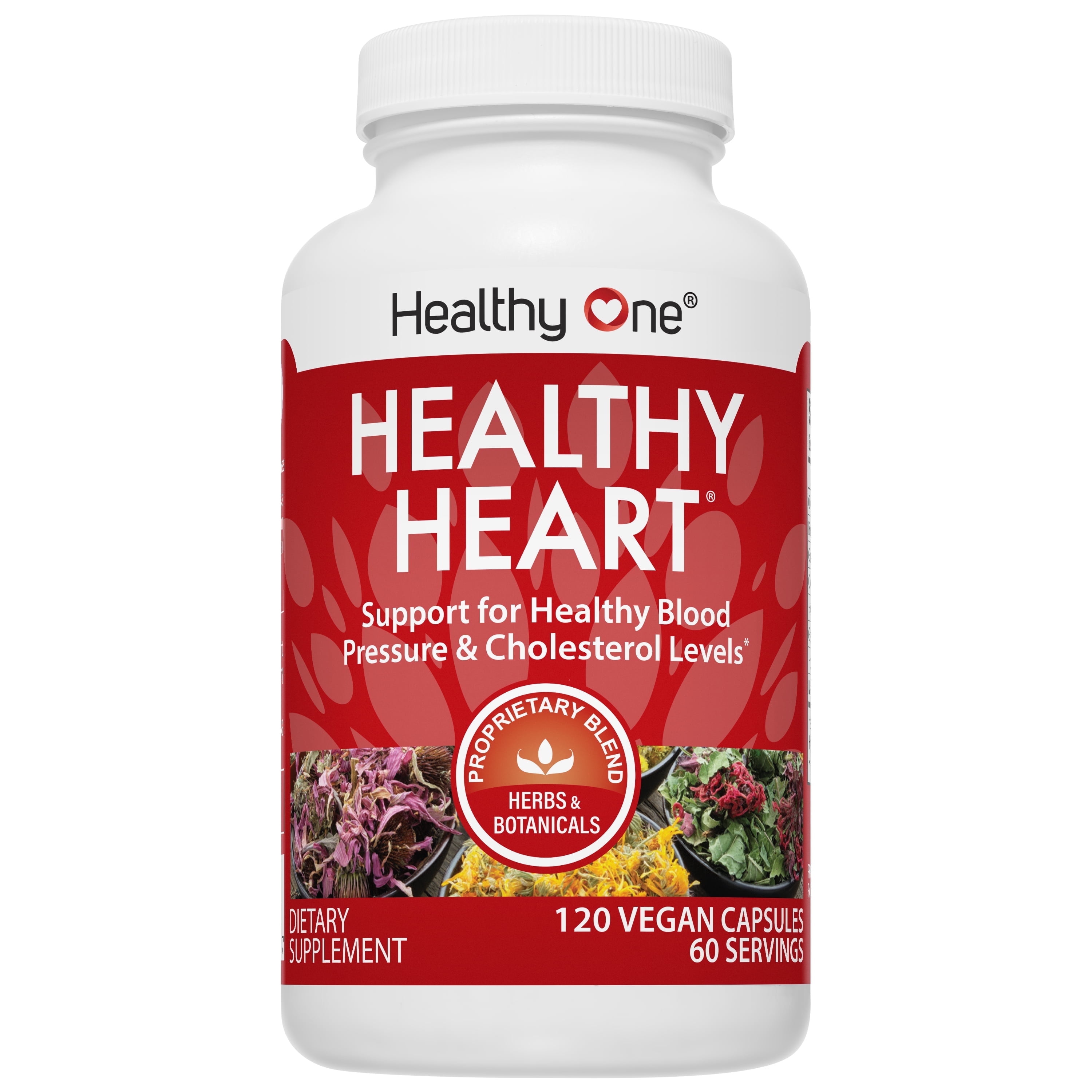 Healthy One Healthy Heart Supplement with Magnesium and Hawthorn, 120 Caps