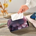 thumbnail image 5 of Purple Beautiful Flowers Tissue Box Cover Leather Square Rectangle Tissue Box Holder for Bathroom Living Room Desk Office Decor, 5 of 7