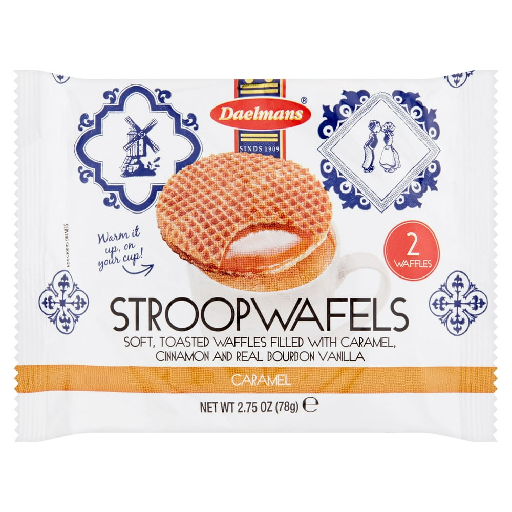 Daelmans Stroopwafels Caramel Waffles, 2 count, 2.75 oz, 12 pack