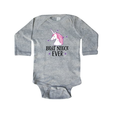 

Inktastic Best Niece Ever Unicorn from Aunt Gift Baby Girl Long Sleeve Bodysuit