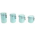 thumbnail image 5 of Home Basics Donuts 4 Pieces Ceramic Canister Set With Spoons, Turquoise, 5 of 9
