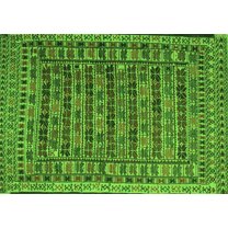 Ahgly Company Indoor Rectangle Persian Green Traditional Area Rugs, 5' x 7'