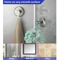 thumbnail image 3 of Ganchos con ventosa para ducha, baño, cocina, puerta de vidrio, espejo, azulejo, lufa, toalla, abrigo, albornoz, gancho para colgar hasta 15 libras, cromo mate pulido, níquel cepillado (paquete de 2) Xemadio WRQX-322, 3 of 5