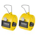 thumbnail image 1 of TOPTIE 2 PCS Clicker Counters, Plastic Mechanical Number Pitch Counters, 4-Digit Tally Counters for Sports Events - Yellow, 1 of 6