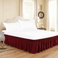 thumbnail image 2 of EIGTHTAIL Wrap Around Ruffled Bed Skirt with Adjustable Elastic Belt - 15 Inch Drop Easy to Put On  Wrinkle Free Bedskirt Dust Ruffles  Frame Cover for Queen  King and C-King Size Beds  B, 2 of 8