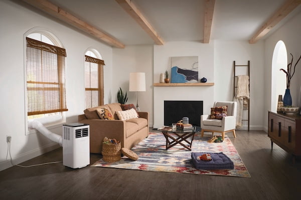 Frigidaire 8,000 BTU Portable Air Conditioner with Dehumidifier Mode for Rooms up to 150 Sq Ft, White