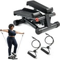 thumbnail image 2 of Mini Stepper for Exercise at Home, Stair Step Workout Machine with Resistance Band, Fullbody Cardio, Upgraded Over 300lb Weight Capacity, Optional Free SunnyFit App Connection, 2 of 9