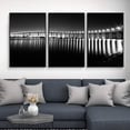 thumbnail image 3 of wall26 Framed Canvas Wall Art for Living Room, Bedroom Lightscape Bridge Canvas Prints for Home Decoration Ready to Hang - 16"x24"x3 Panels, 3 of 4