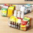 mdesiwst Kitchen Seasoning Organizer with Dividers Clear Plastic ...