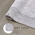 thumbnail image 3 of Alfombra de baño de algodón Laura Ashley 69 x 114 cm con volantes morados, 3 of 8