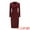 Dark Red, variant on DARING DIVA Lapel V Neck Long Sleeve Trendy Knee Length Dress S Black