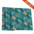 thumbnail image 2 of DouZhe Polyester Set de 4 Napperons, Mignon Dessin Animé Corail Coquillages Motif Résistant à la Chaleur Place Mats pour Table à Manger, 12 "x 18", 2 of 6