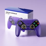 LED Wireless Controller for P5 PC, Bluetooth Controller with Turbo, Macro, Dynamic Vibration, 6-Axis Motion Control, 3.5mm Audio Jack, 1000mAh Battery, Speaker - Blue