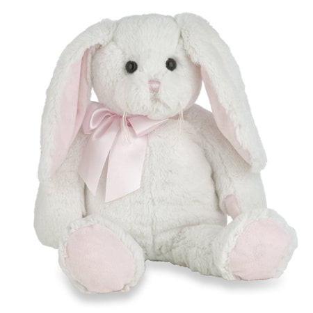 NEW The Bearington Collection Beige White Bunny Rabbit Plush 10" Long 