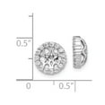 thumbnail image 2 of 14K White Gold Earring Jackets & Enhancers Women'S Diamond Round 10 mm, 2 of 2
