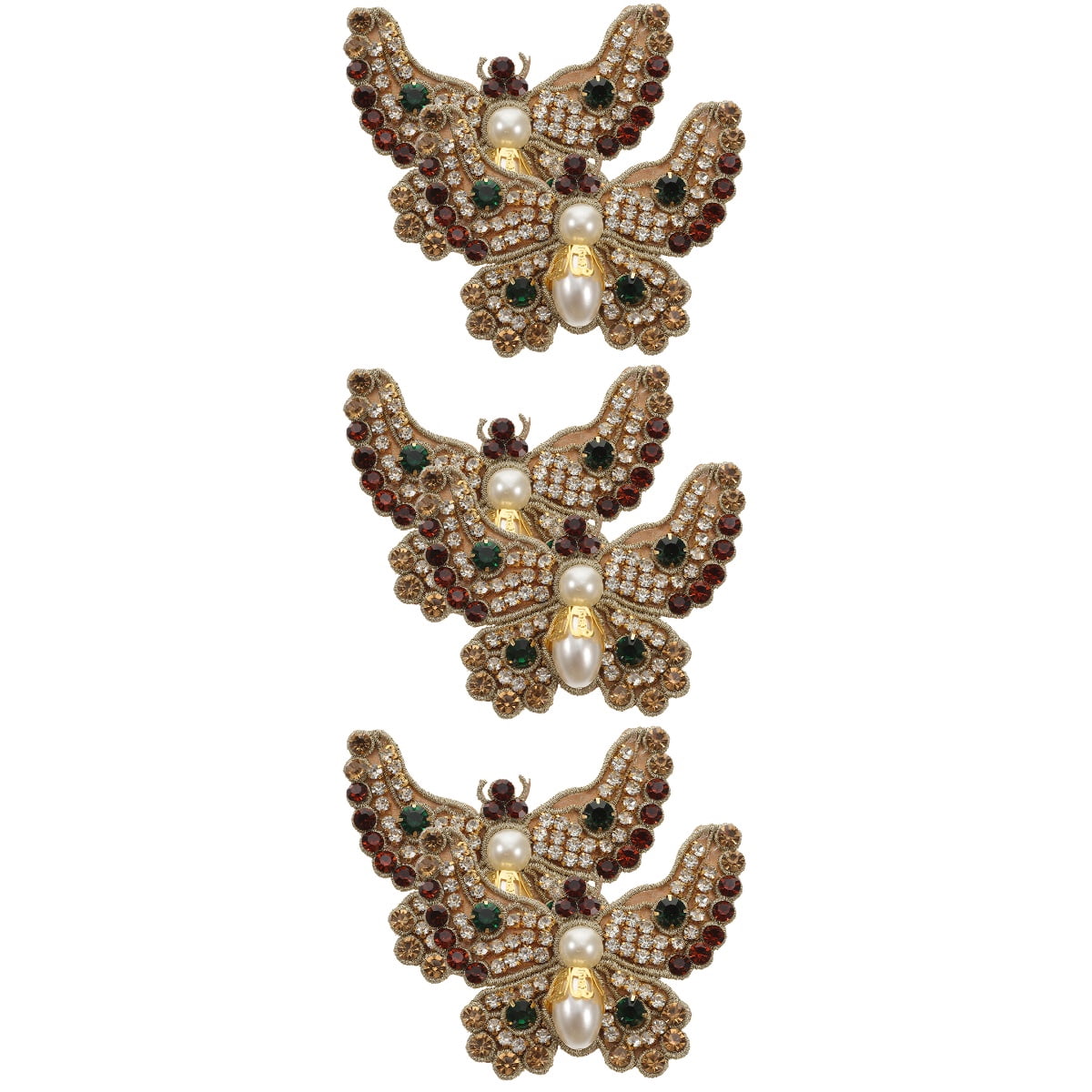 MLINS 6 Pcs  DIY Decorative Applique Iron On Patch Clothing Butterfly Shape Patch Shoes Decorative Patch