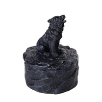 Pacific Giftware Lone Majestic Wolf Mini Resin Trinket Box 3.15 Inches Tall (Black Wolf)