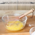 thumbnail image 3 of Batidora De Huevos Manual De Mano Batidora De Huevos De Acero Inoxidable Con Mango De Madera Licuadora De Batidora De Huevos Ligera Para Hornear Espumar Revolver Oro Rosa Vogacara HA027486-02, 3 of 7