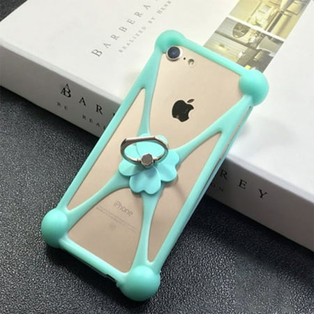 AkoaDa 1pcs 2019 new four-leaf clover ring buckle universal mobile phone case forfor iphone6s 7 8p Xs