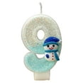 thumbnail image 2 of InsCrazy Candles, Christmas Candles Snowman Number Candle Snowflake Cake Label Children's Birthday Decoration Theme Birthday Cake Cupcake Boy Girl Birthday Supplies Christmas Gifts for Women, 2 of 6