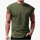 thumbnail image 1 of Hombres sin Mangas Camiseta Delgada Kam Hombro Color Sólido Suelto Ajuste, Transpirable Y Cómodo Top de Verano, 1 of 5