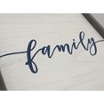 thumbnail image 2 of Paris Loft Rustic Solid Wood Family Script Sign Decor, 16x16'' Farmhouse Family Wood Framed Plank Wall Hanging Decor, 2 of 5
