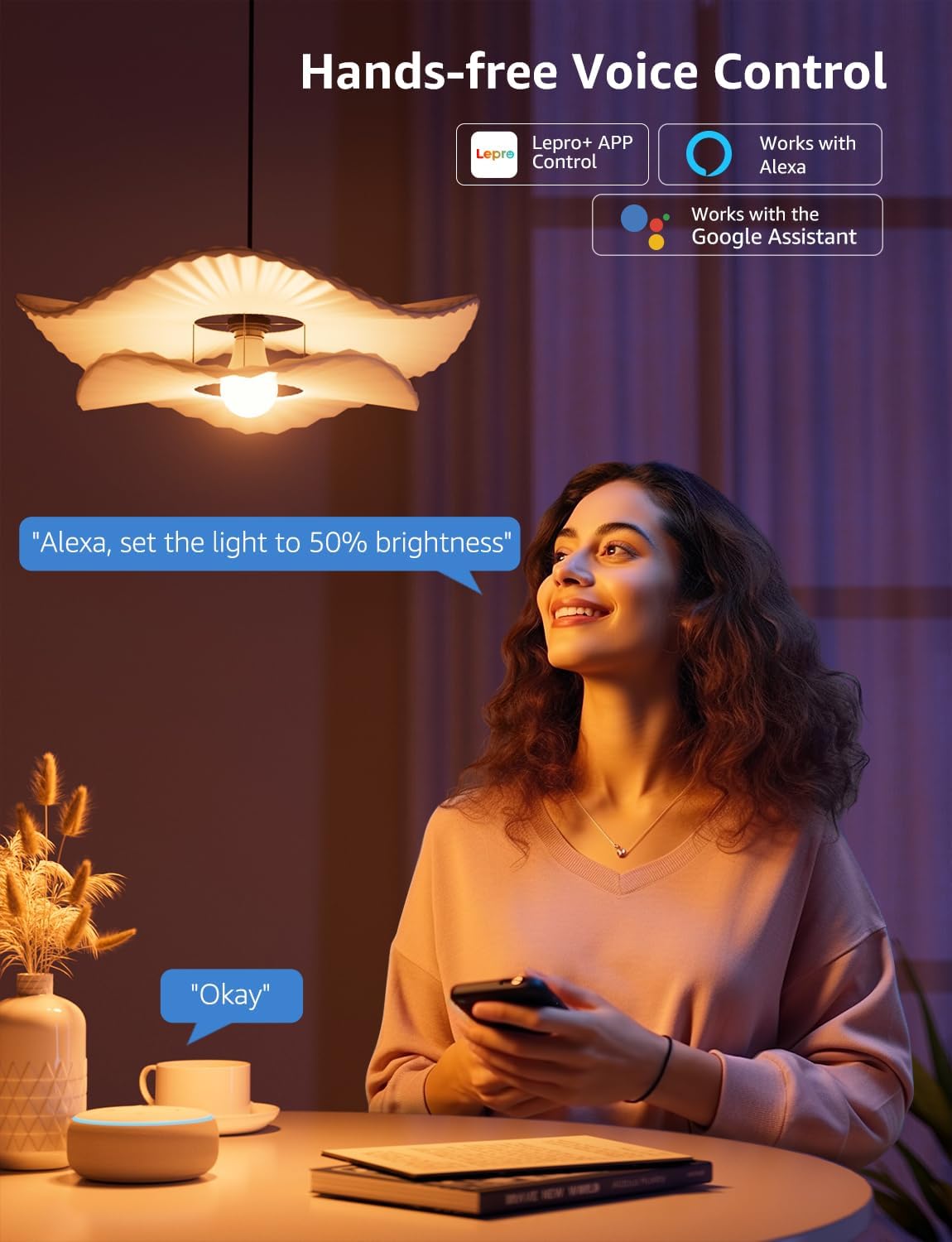 Lepro B1 AI Smart Light Bulbs Music Sync 4-Pack 60W photo 7