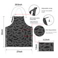thumbnail image 7 of Gray Halloween Bats and Spider Webs Apron-Garden Aprons for Women with Pockets-Cotton Linen Waterproof Kitchen Cooking Gardening Aprons Adjustable for Kitchen,Cooking,BBQ and Salon 32"x27", 7 of 7