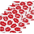 thumbnail image 2 of GZHJMY 12x12Inx2 Sets Reusable Soft Face Towel,Kitchen Hand Towel Bathroom Absorbent Towel,Gym Hotel Spa-Kiss Red Lips, 2 of 7