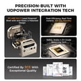 thumbnail image 2 of UDPOWER C600 Solar Generator with 120W Solar Panel, 595Wh LiFePO4 Battery 600W(Surge 1200W) AC Output, Portable Power Station for Home Backup/Outdoor/RVs/Emergency, 2 of 5