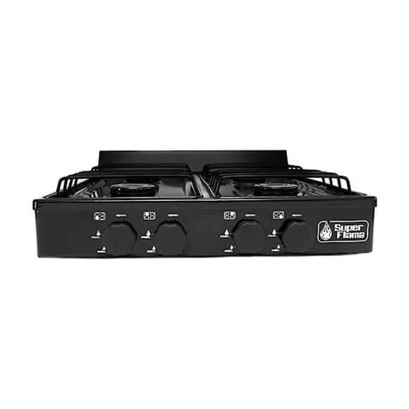 Parrilla de gas Super Flama 4 quemadores color NEGRO modelo 4Q/N