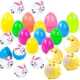 thumbnail image 2 of YingYouFu Easter Egg Fillers Set, 12 Plastic Eggs with Mini Bunny Toys, Party Favor Basket Stuffers, Spring Holiday Hunt Surprise Toys, 2 of 6