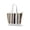 Brown/Green Multi Stripe, variant on Medium 5 Pocket Zip Top Long Handle Canvas Tote Bag
