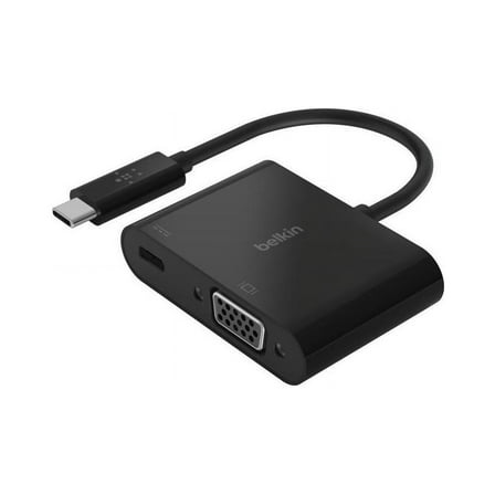 Belkin USB C to VGA   Charge Adapter - USB C to VGA Cable for MacBook Pro, MacBook Air, Mac Mini, iPad Pro, iPad Pro 12.9”, iPad Mini & Other USB C Devices - 60W USB C Power Delivery