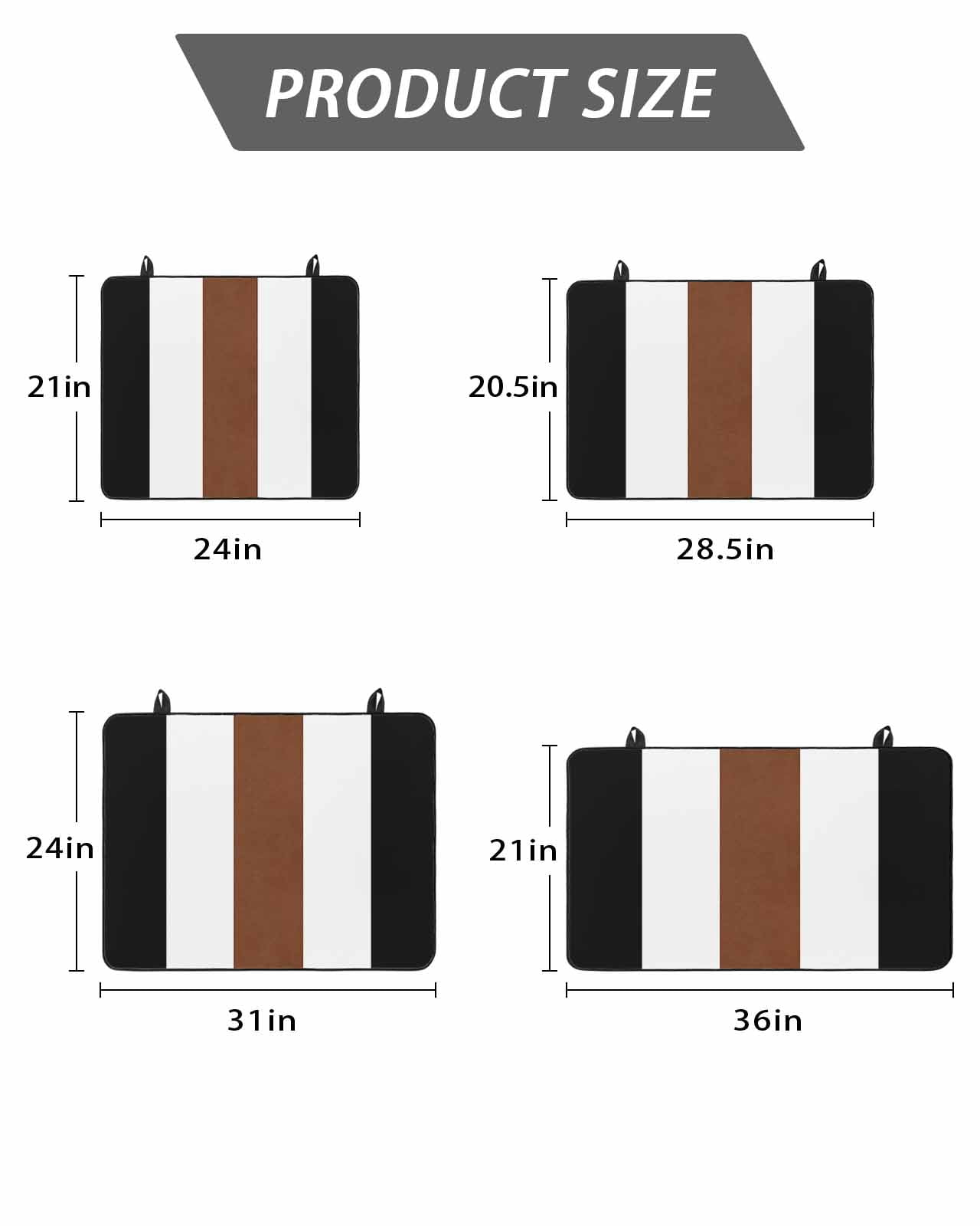 Stove Top Covers for Electric Stove, Brown Black White Boho Glass Stovetop Cover Protector, Contemporary Modern Art Induction Cooktop Protector Oven Mat for Kitchen Countertop 24"x21"