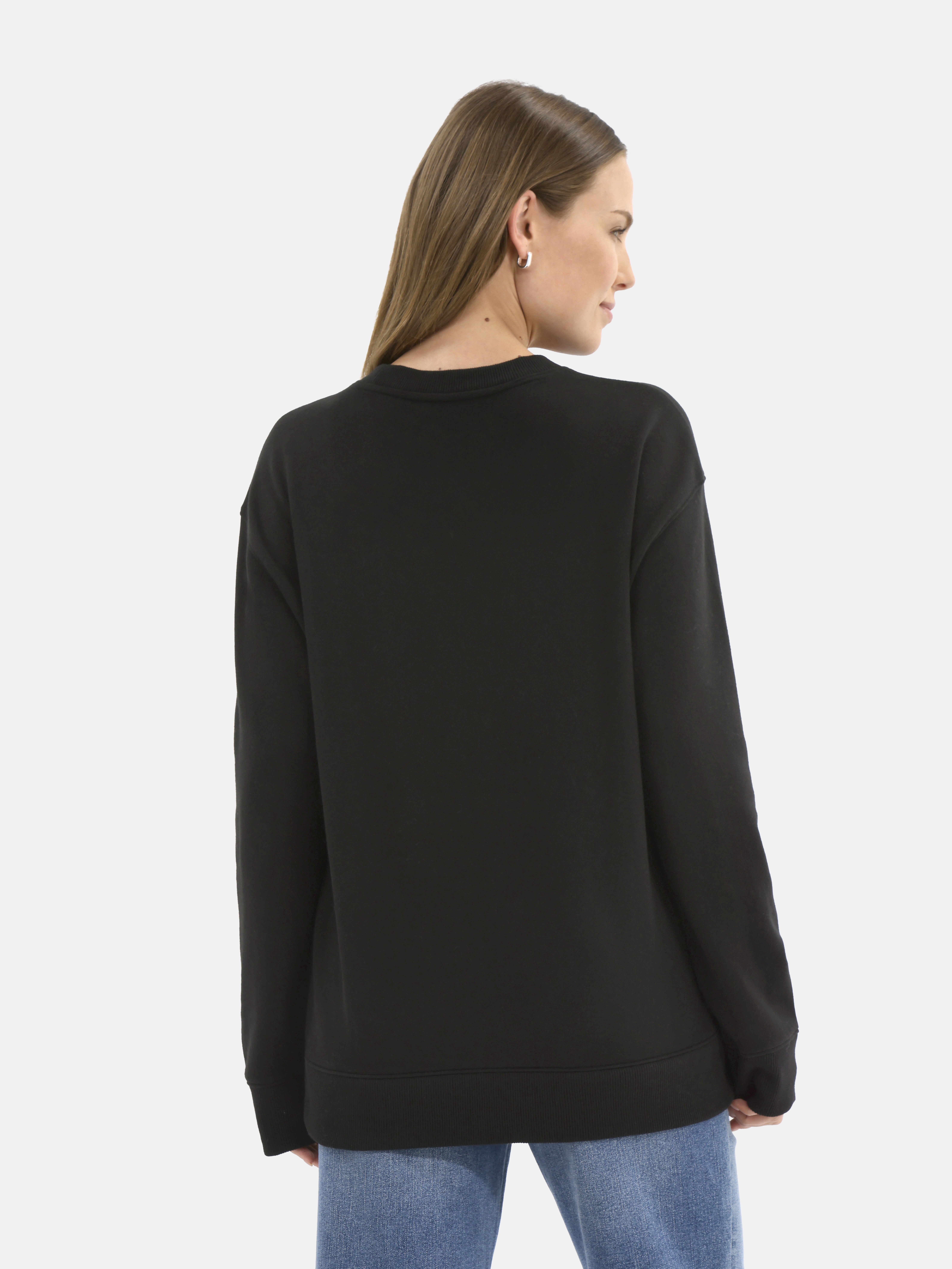 Time and Tru Women's and Women's Plus Crewneck Sweatshirt with Long Sleeves, Sizes XS-4X