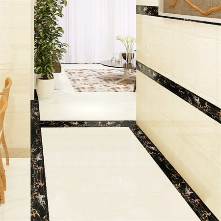 Asewon 4 X 80inch Waterproof Wallpaper, Living Room Floor Tiles Border Design